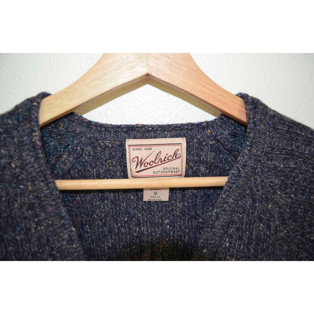 Woolrich 100% Wool Rib Knit Zip Front - Picture 5 of 7